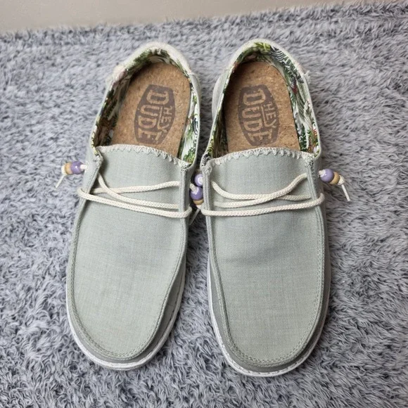 Hey Dude Wendy Fringe Sage Loafers Women's Shoes Size 9 - Picture 5 of 9